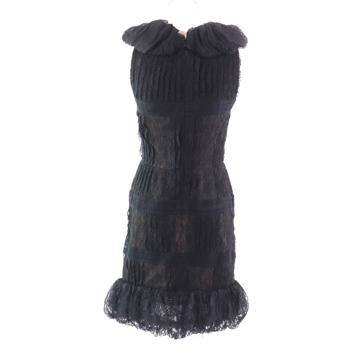 Excellent CHANEL one piece black cotton Women 38 09C P34753