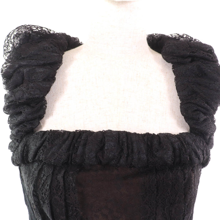 Excellent CHANEL one piece black cotton Women 38 09C P34753