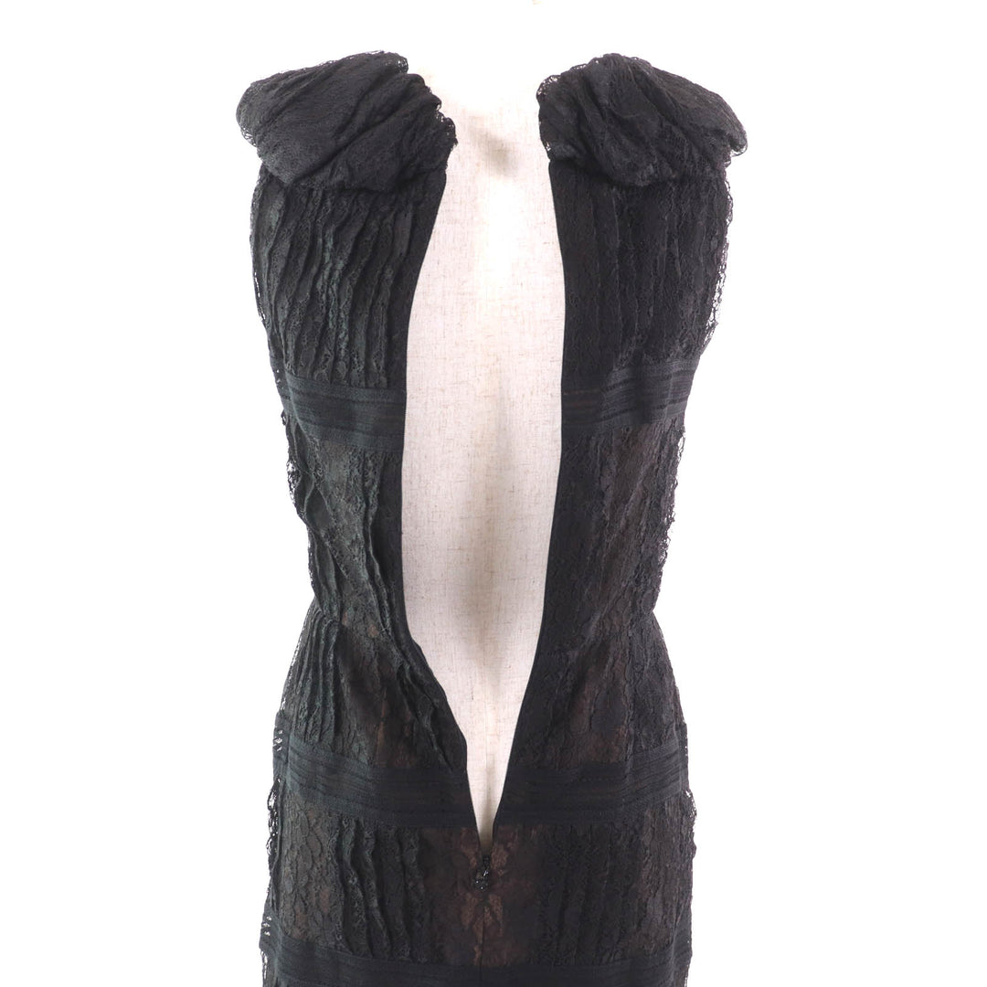 Excellent CHANEL one piece black cotton Women 38 09C P34753