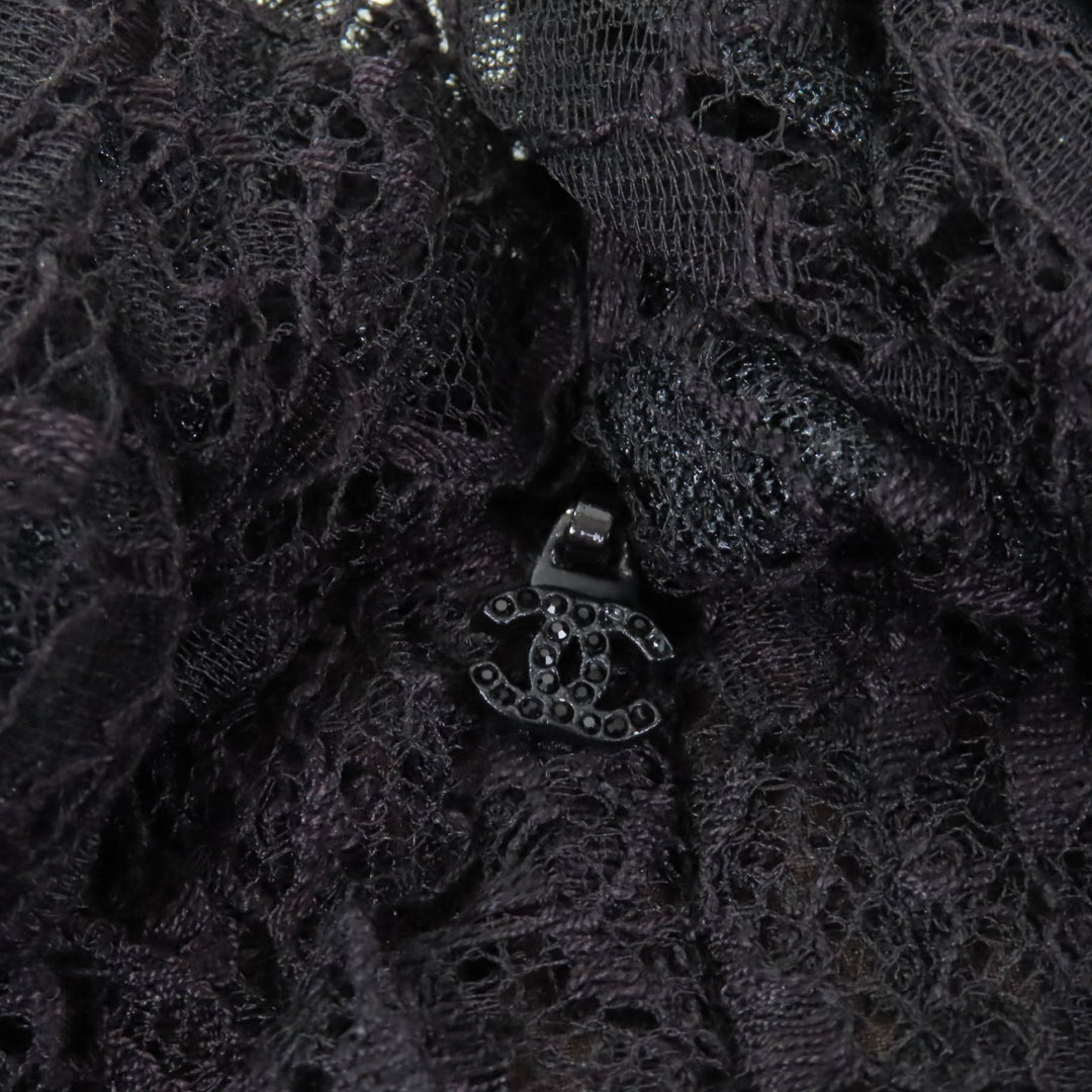 Excellent CHANEL one piece black cotton Women 38 09C P34753