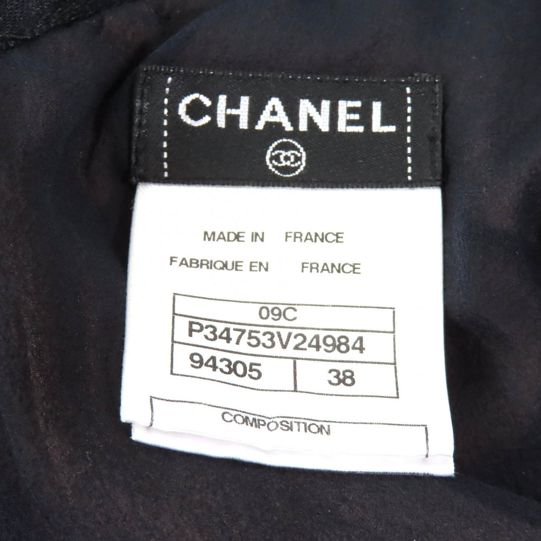 Excellent CHANEL one piece black cotton Women 38 09C P34753