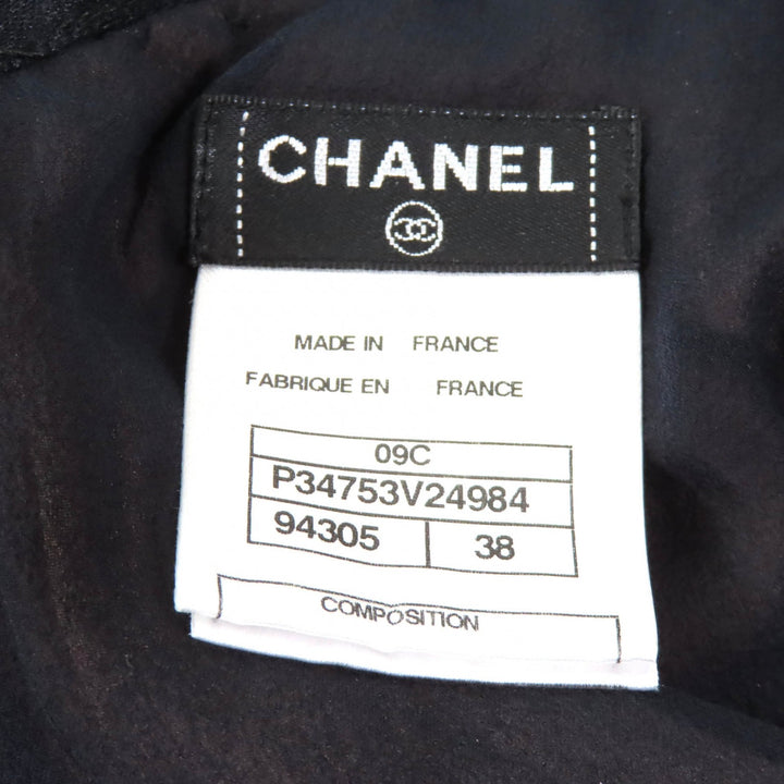 Excellent CHANEL one piece black cotton Women 38 09C P34753