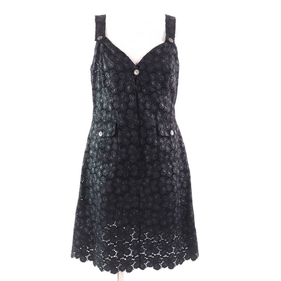 Excellent CHANEL one piece black polyester Women 42 08A P33424