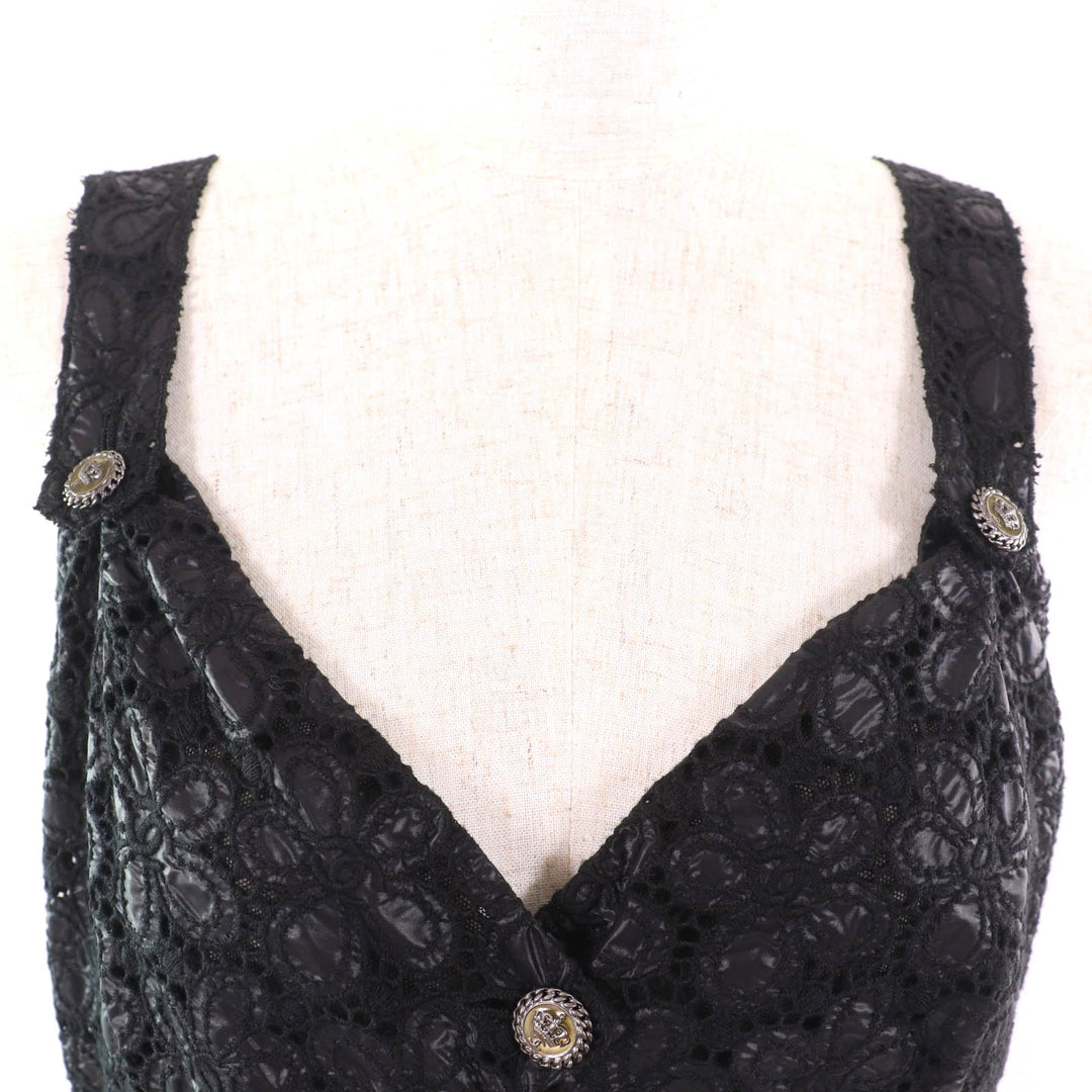 Excellent CHANEL one piece black polyester Women 42 08A P33424
