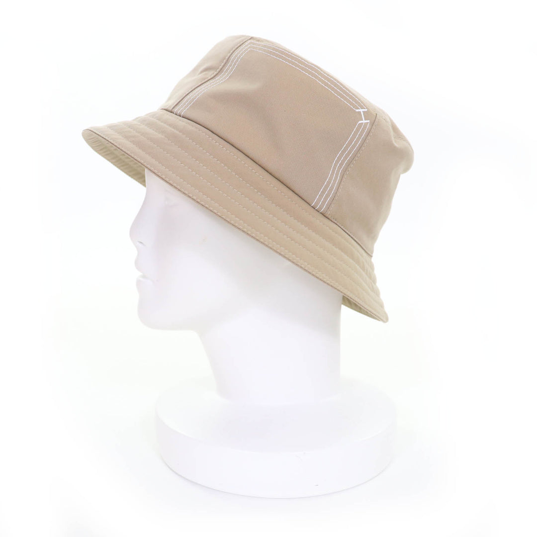 Pristine HERMES hat Fred Stitch Embroidered H bucket hat cotton mens