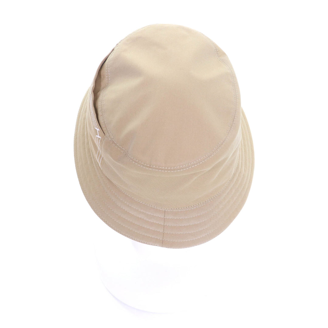 Pristine HERMES hat Fred Stitch Embroidered H bucket hat cotton mens