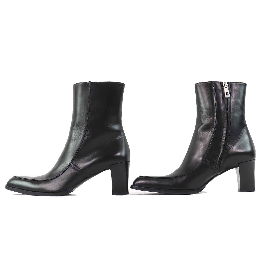 Excellent BALLY Ankle boots TIURA-FE Side zip short boots black leather Women