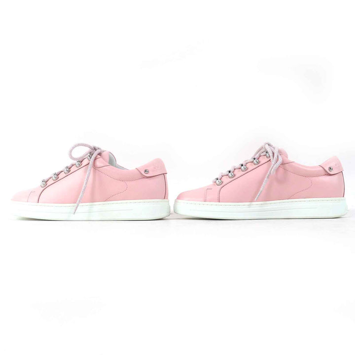 Pristine JIMMY CHOO Low cut sneakers ANTIBES/F Antibes Powder pink leather
