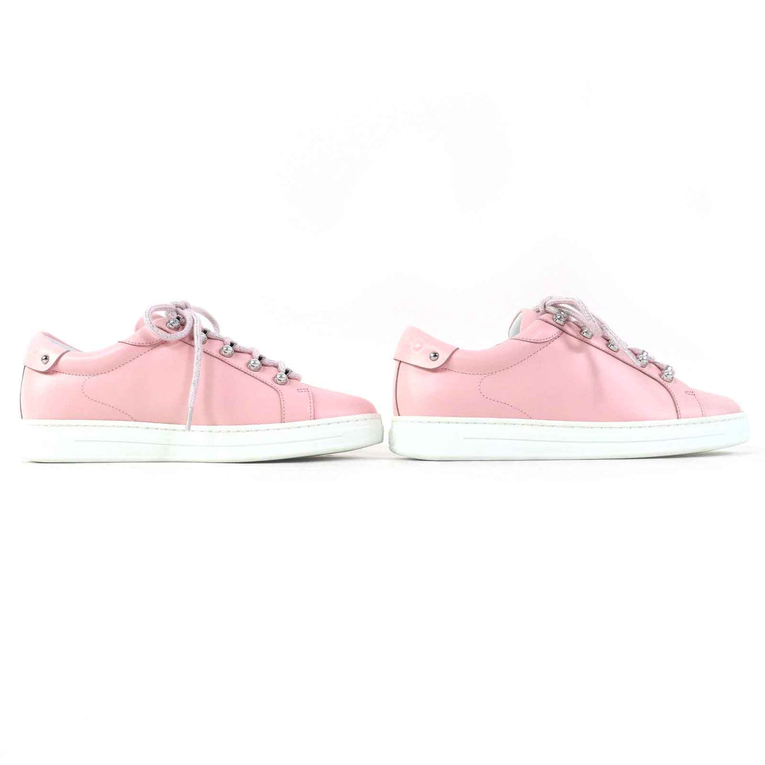 Pristine JIMMY CHOO Low cut sneakers ANTIBES/F Antibes Powder pink leather