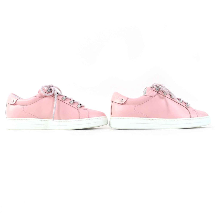 Pristine JIMMY CHOO Low cut sneakers ANTIBES/F Antibes Powder pink leather