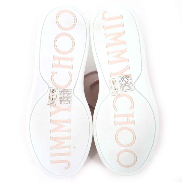 Pristine JIMMY CHOO Low cut sneakers ANTIBES/F Antibes Powder pink leather
