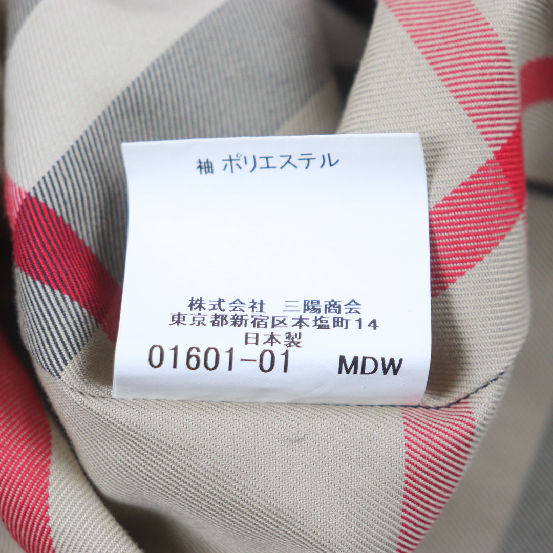 Very Good BURBERRY LONDON coat Nova check pattern lining Cashmere blend khaki wool mens