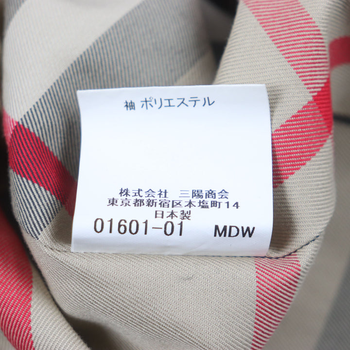 Very Good BURBERRY LONDON coat Nova check pattern lining Cashmere blend khaki wool mens