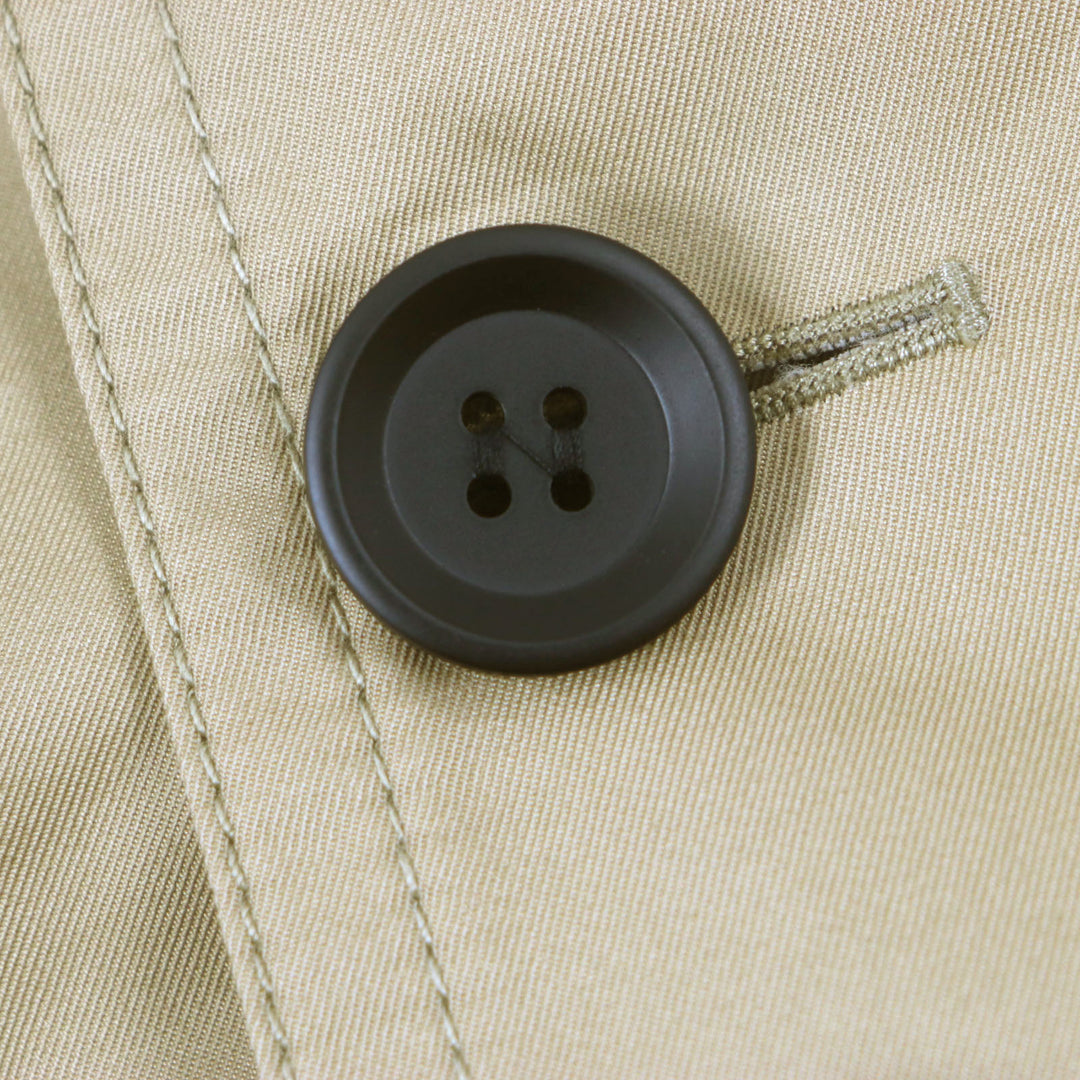 Excellent COACH trench coat Logo button Lamb leather Camel cotton mens XS F33778