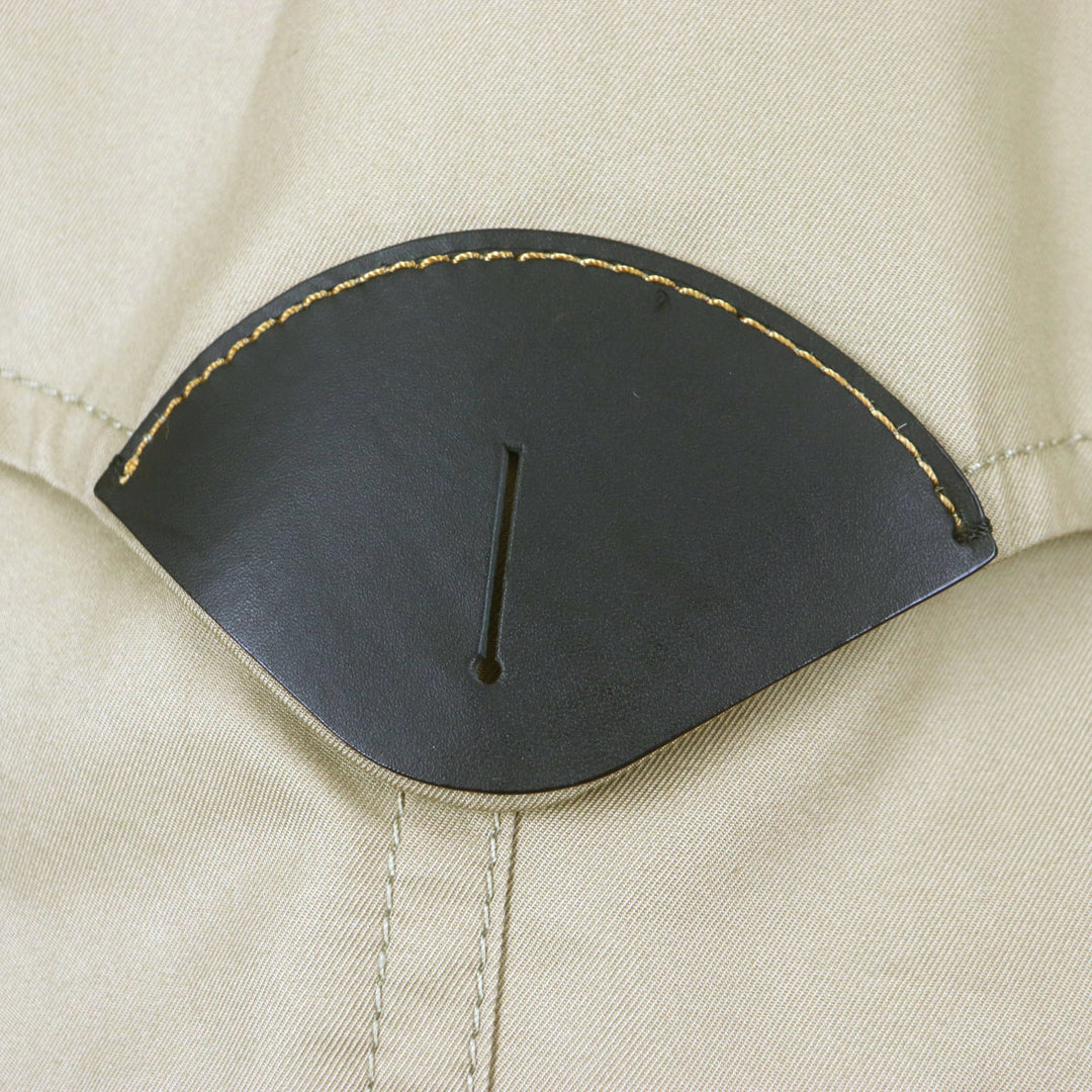 Excellent COACH trench coat Logo button Lamb leather Camel cotton mens XS F33778