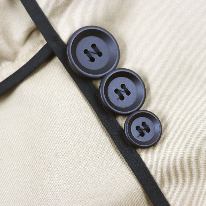 Excellent COACH trench coat Logo button Lamb leather Camel cotton mens XS F33778