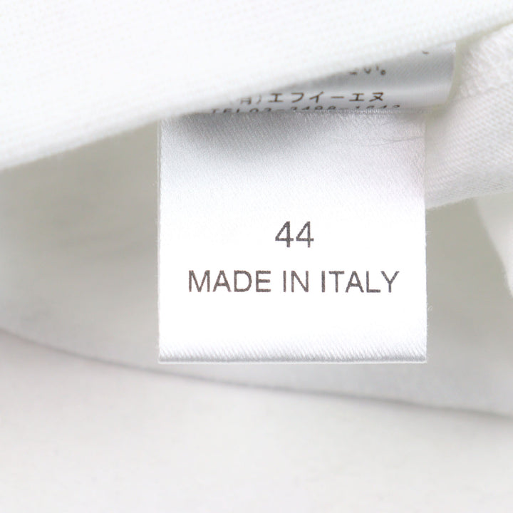 Pristine ANTICIPO Short sleeve T-shirt INZOLIA ribbed paneling white cotton