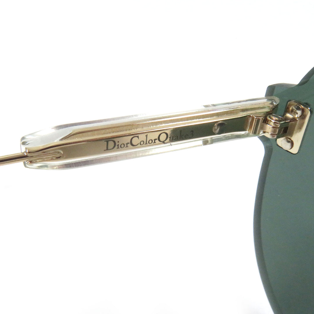 Excellent Christian Dior sunglasses Dior Color Quake3 Eyewear Gold green Women