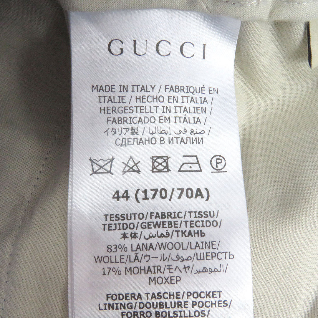 Excellent GUCCI Pants Interlocking G Track blue wool mens 44 742766
