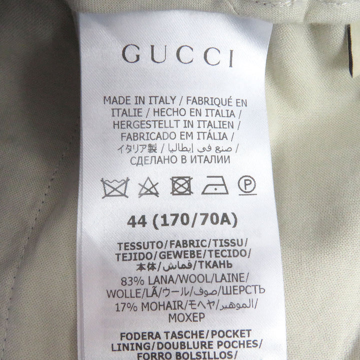 Excellent GUCCI Pants Interlocking G Track blue wool mens 44 742766