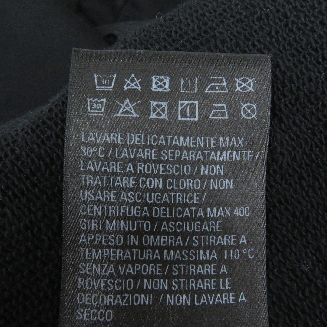Great BALENCIAGA hoodie BB logo rhinestone pullover black cotton mens XS 578135