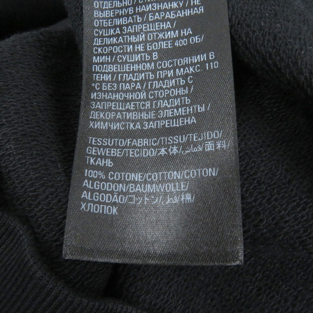 Great BALENCIAGA hoodie BB logo rhinestone pullover black cotton mens XS 578135