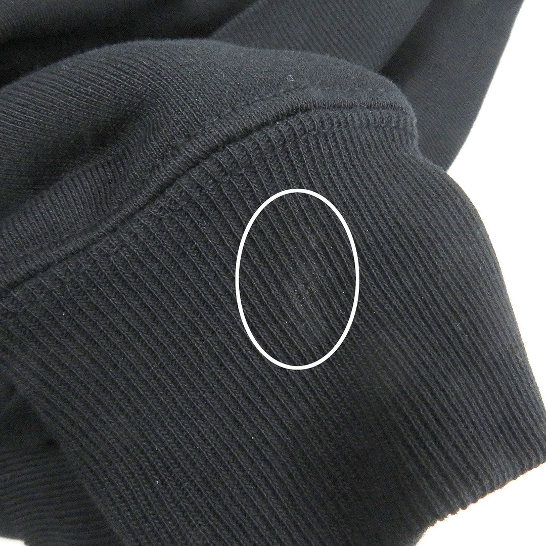 Great BALENCIAGA hoodie BB logo rhinestone pullover black cotton mens XS 578135