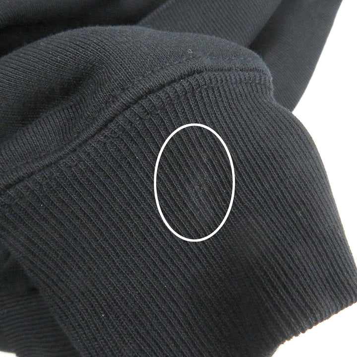 Great BALENCIAGA hoodie BB logo rhinestone pullover black cotton mens XS 578135