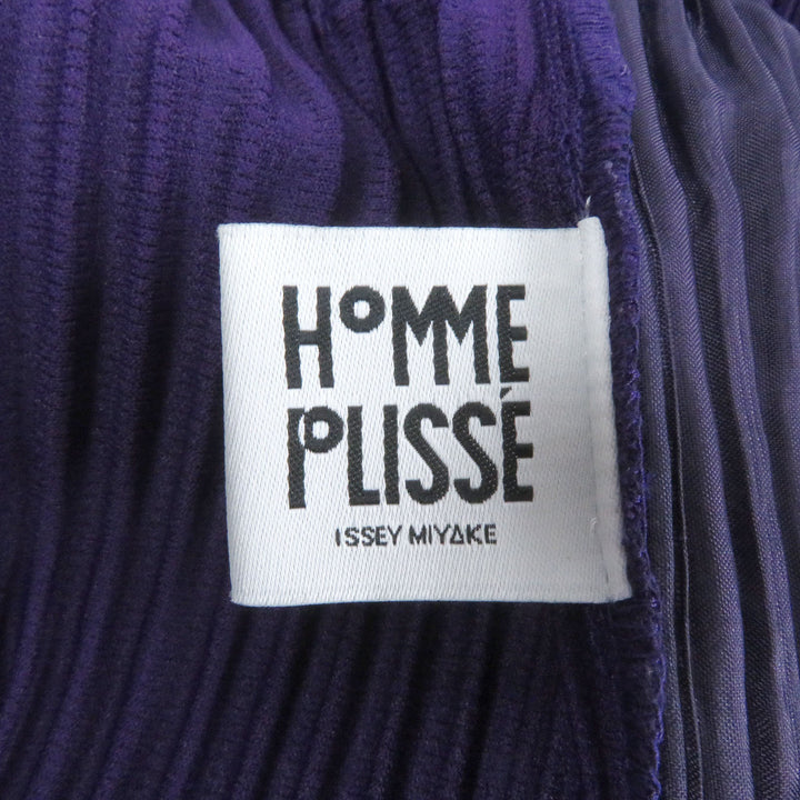 Excellent HOMME PLISSE ISSEY MIYAKE Pants Pleated purple polyester mens 2
