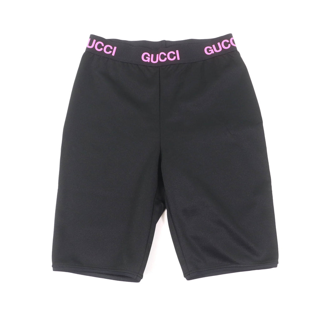 Pristine GUCCI Shorts Logo design biker shorts leggings black cotton Women S