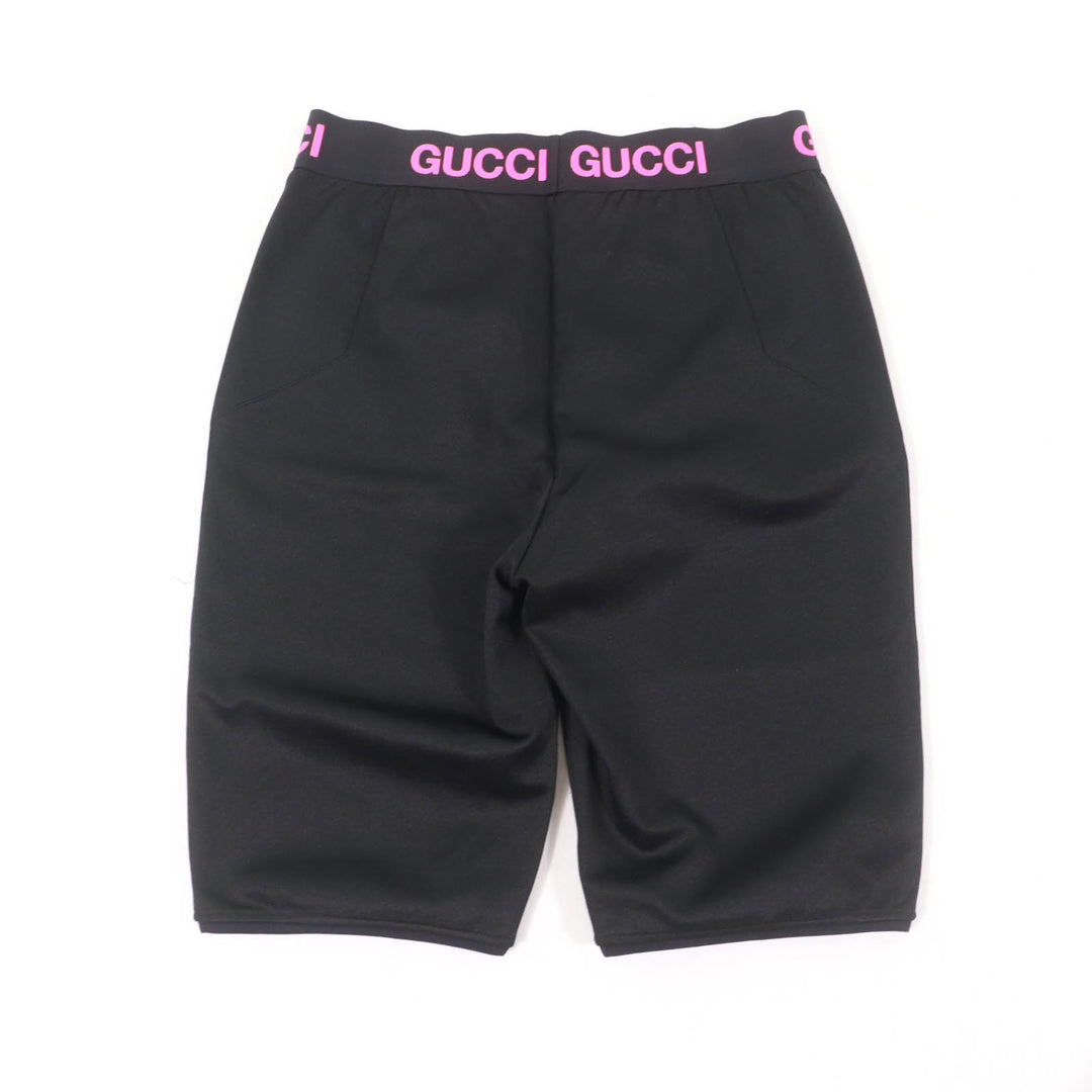 Pristine GUCCI Shorts Logo design biker shorts leggings black cotton Women S