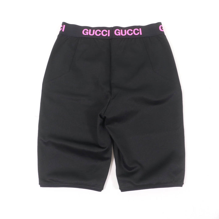 Pristine GUCCI Shorts Logo design biker shorts leggings black cotton Women S