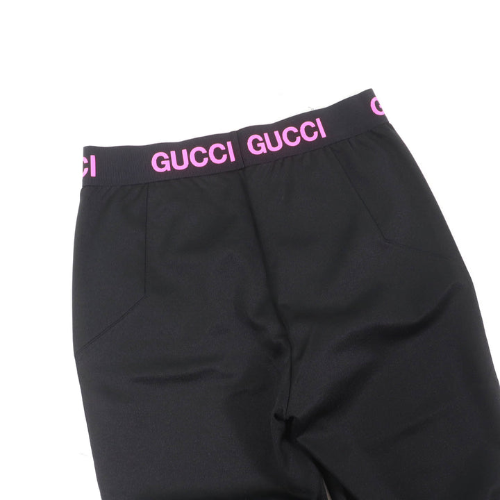 Pristine GUCCI Shorts Logo design biker shorts leggings black cotton Women S