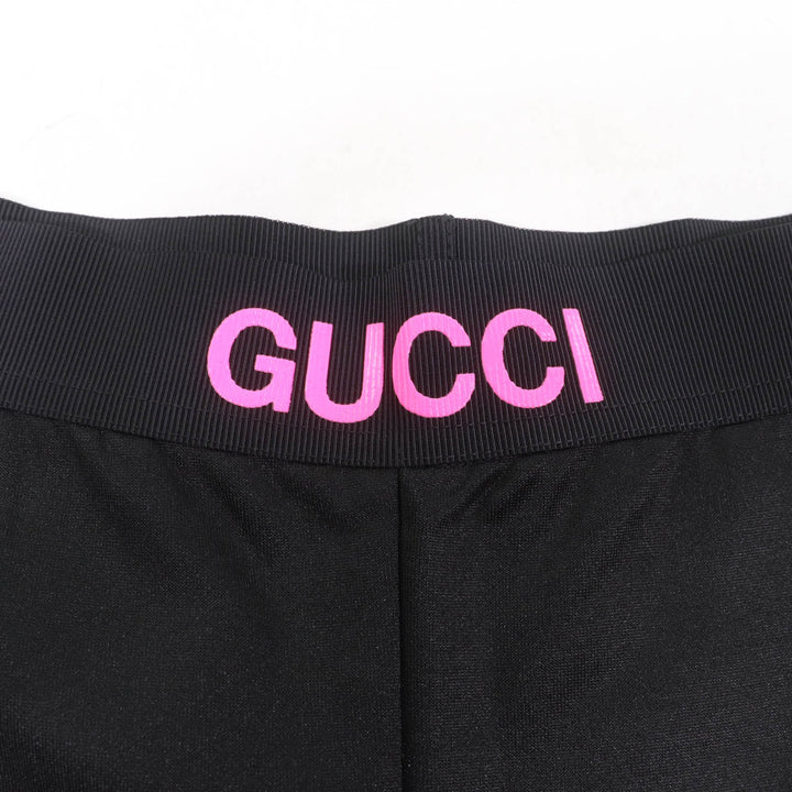 Pristine GUCCI Shorts Logo design biker shorts leggings black cotton Women S