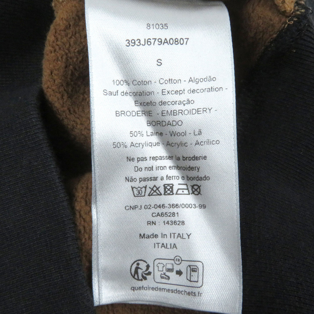 Great DIOR×DENIM TEARS sweat Oversize Brown black cotton mens S 393J679A0807
