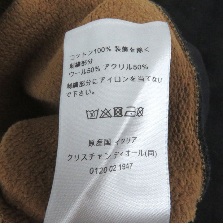 Great DIOR×DENIM TEARS sweat Oversize Brown black cotton mens S 393J679A0807