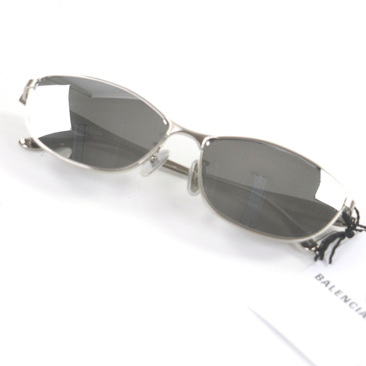 Pristine BALENCIAGA sunglasses mirror lens eyewear Silver mens BB0357SA
