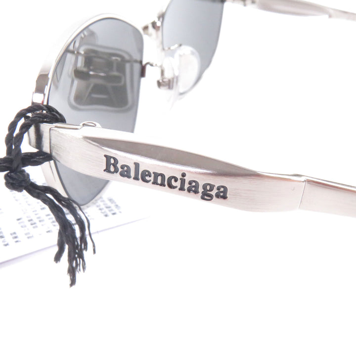 Pristine BALENCIAGA sunglasses mirror lens eyewear Silver mens BB0357SA
