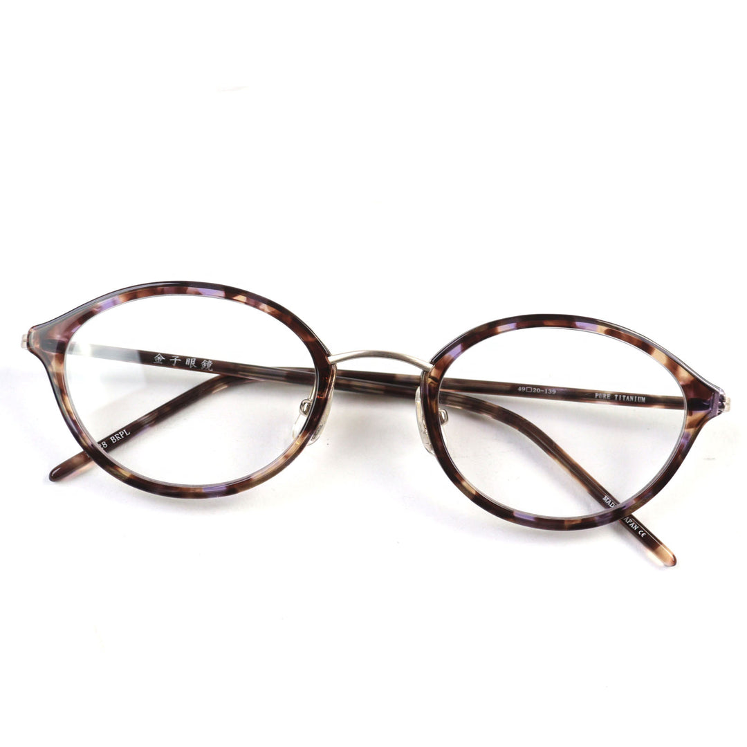 Excellent 金子眼鏡 Glasses Titanium frame oval shape Tortoiseshell Pattern titanium KM-28