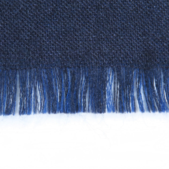 Great HERMES shawl Navy black cashmere Women
