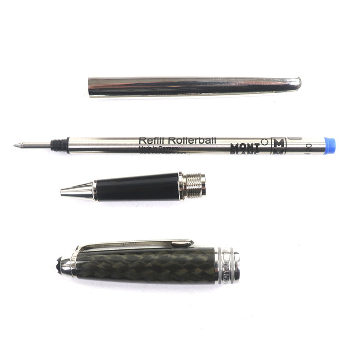 Great MONTBLANC Ballpoint pen Meisterstück Solitaire Carbon Steel Classic 163