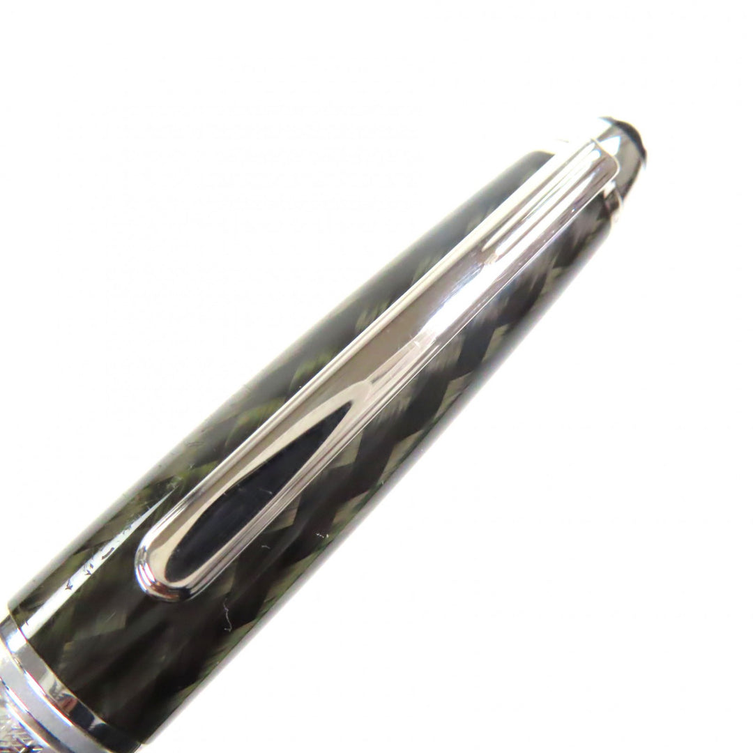 Great MONTBLANC Ballpoint pen Meisterstück Solitaire Carbon Steel Classic 163