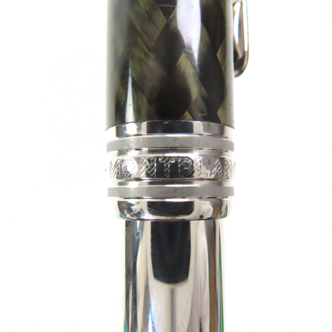 Great MONTBLANC Ballpoint pen Meisterstück Solitaire Carbon Steel Classic 163