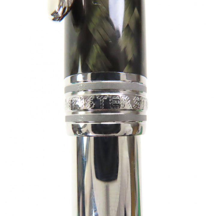 Great MONTBLANC Ballpoint pen Meisterstück Solitaire Carbon Steel Classic 163