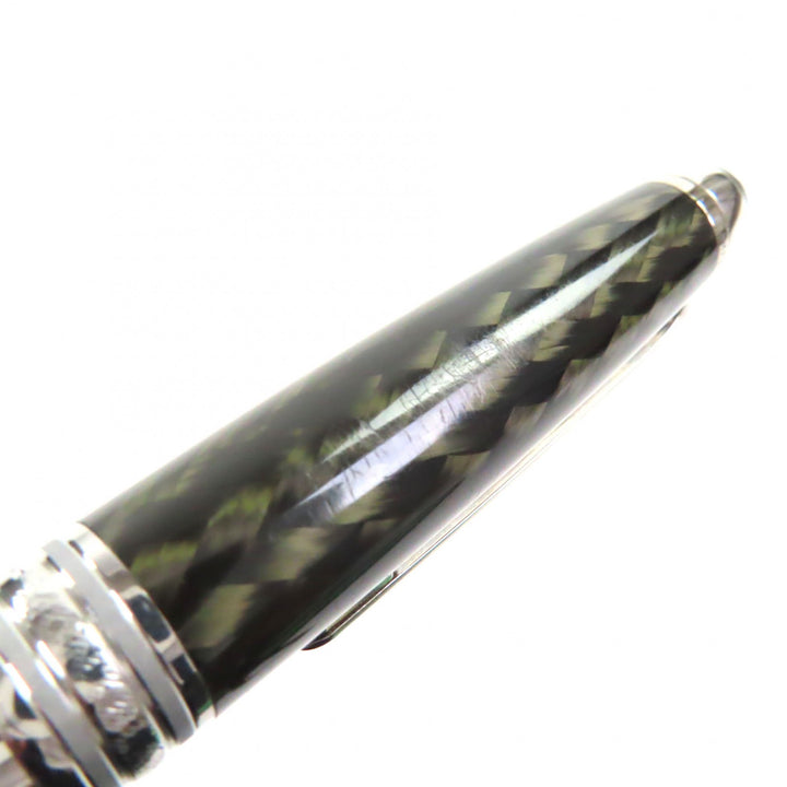 Great MONTBLANC Ballpoint pen Meisterstück Solitaire Carbon Steel Classic 163