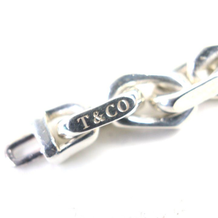 Great TIFFANY&Co. bracelet Makers Narrow Chain Bracelet Silver gold SV925 Women