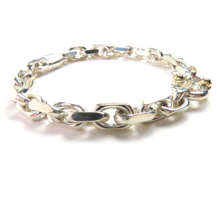 Great TIFFANY&Co. bracelet Makers Narrow Chain Bracelet Silver gold SV925 Women