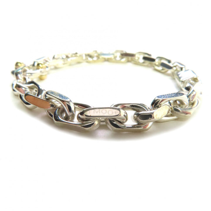 Great TIFFANY&Co. bracelet Makers Narrow Chain Bracelet Silver gold SV925 Women