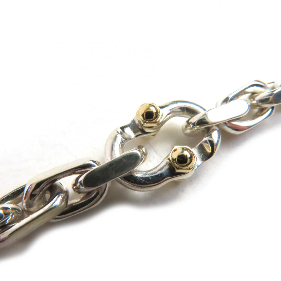 Great TIFFANY&Co. bracelet Makers Narrow Chain Bracelet Silver gold SV925 Women