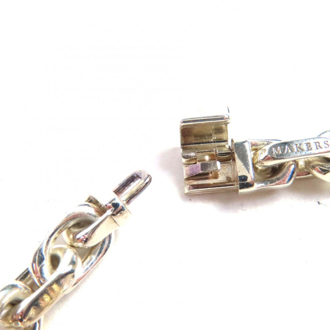 Great TIFFANY&Co. bracelet Makers Narrow Chain Bracelet Silver gold SV925 Women
